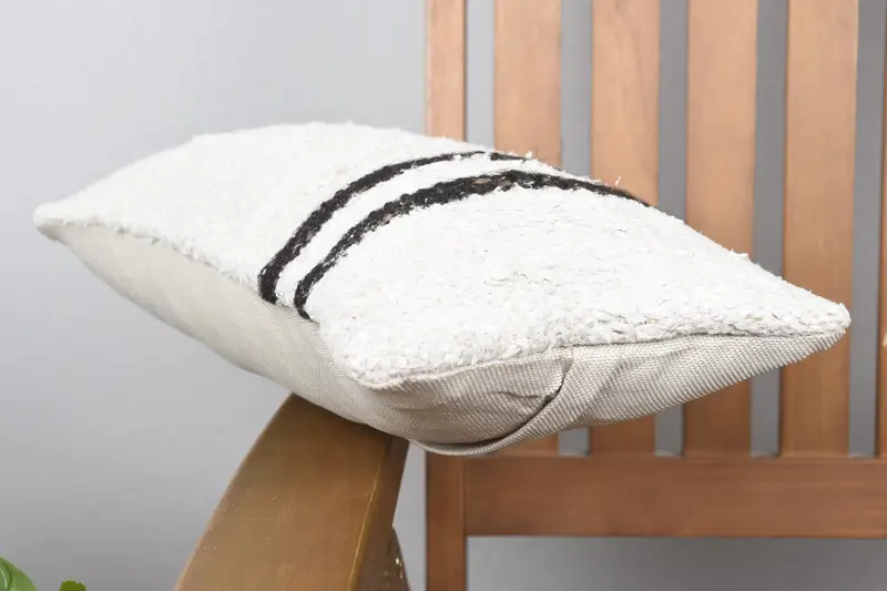 Cushion Case, Boho Pillow, Gift Pillow, 8x16 White Pillow, Cotton Pillow Cover, Aztec Pillow Sham, Couch Cushion Cover, Home Decor Pillow - 6