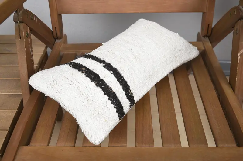 Cushion Case, Boho Pillow, Gift Pillow, 8x16 White Pillow, Cotton Pillow Cover, Aztec Pillow Sham, Couch Cushion Cover, Home Decor Pillow - 4