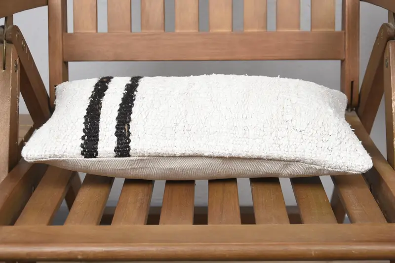 Cushion Case, Boho Pillow, Gift Pillow, 8x16 White Pillow, Cotton Pillow Cover, Aztec Pillow Sham, Couch Cushion Cover, Home Decor Pillow - 5