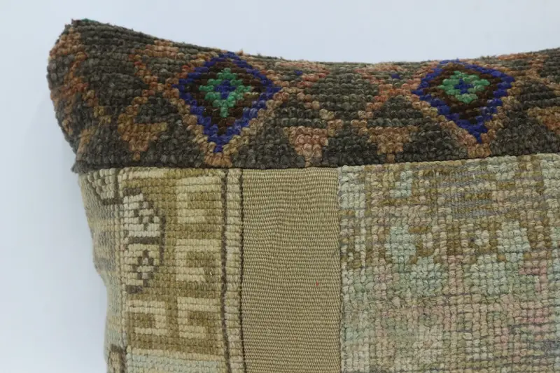 Kilim Pillow Cover, Vintage Kilim Pillow, Pillow Sham, 16x24 Purple Cushion, Outdoor Throw Pillow Sham, Ethnical Kilim Rug Pillow - 2