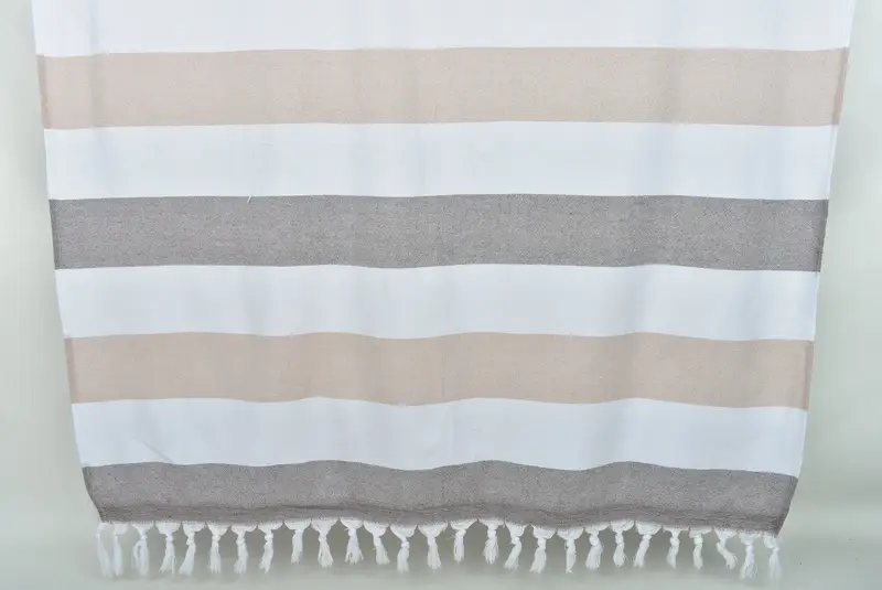 Luxury Beach Towel, Organic Towel, Mother Of The Groom Gift, Gift For Him, Sand-resistant towel, 64x36 Cotton Striped Terry Towel, Summer Gift - 8