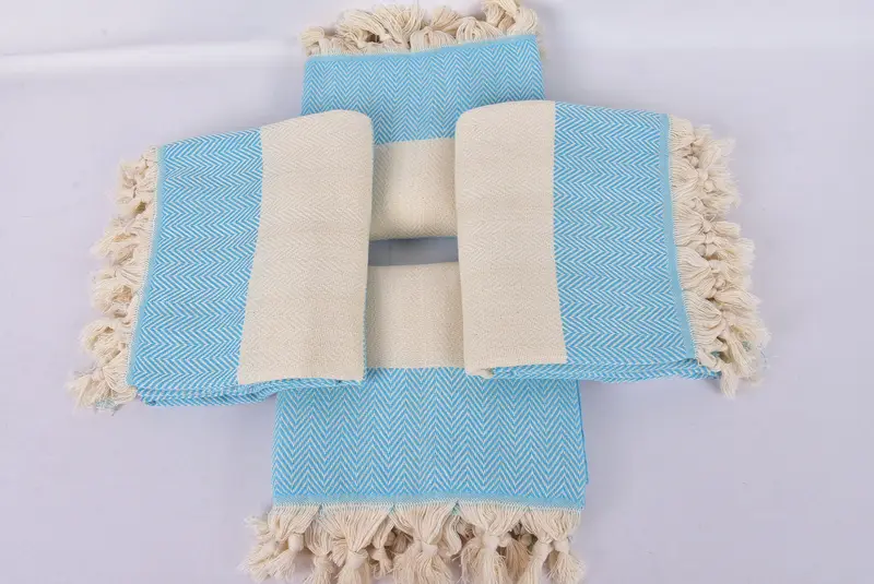 Cute Beach Towel, 70x40 Cotton Herringbone Towel, Bridal Party Gifts, Summer Gift Ideas, Custom Wedding Gifts, Large Turkish Towel, Organic towel - 6