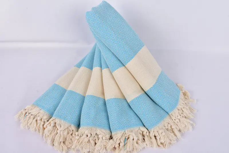 Cute Beach Towel, 70x40 Cotton Herringbone Towel, Bridal Party Gifts, Summer Gift Ideas, Custom Wedding Gifts, Large Turkish Towel, Organic towel - 4