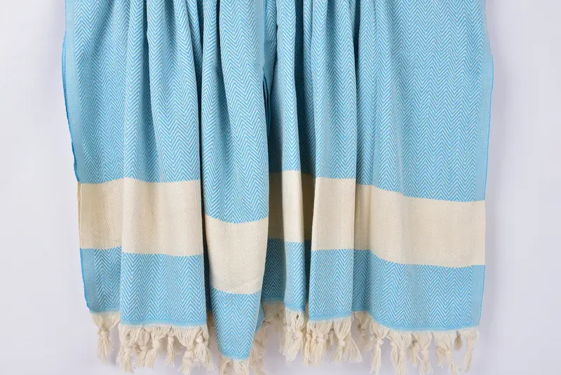 Cute Beach Towel, 70x40 Cotton Herringbone Towel, Bridal Party Gifts, Summer Gift Ideas, Custom Wedding Gifts, Large Turkish Towel, Organic towel - 8