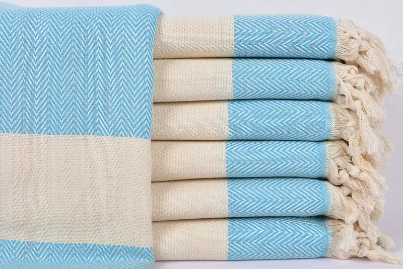 Cute Beach Towel, 70x40 Cotton Herringbone Towel, Bridal Party Gifts, Summer Gift Ideas, Custom Wedding Gifts, Large Turkish Towel, Organic towel - 1