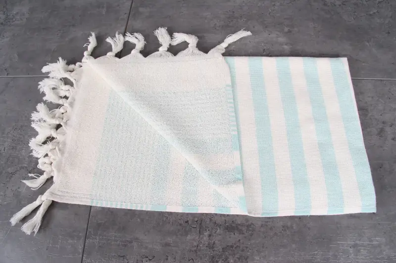 Bridal Shower Gifts, Monogram Kitchen Towel, Wedding Hand Made Gift, Personalized Dish Towel, 36x18 Cotton Striped Terry Towel, Custom Hand Towel - 3