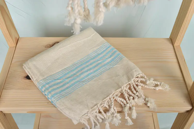 Bathroom Towels, Personalized Gifts, Personalized Turkish Towel, Summer Gift, Bulk Order Towel, Turkish Towel Hand Towel, 36x18 Linen Striped Towel - 5