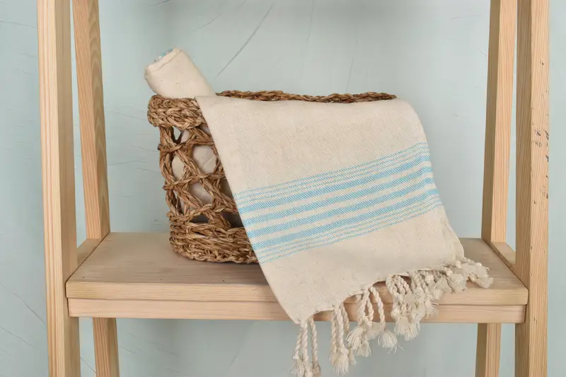 Bathroom Towels, Personalized Gifts, Personalized Turkish Towel, Summer Gift, Bulk Order Towel, Turkish Towel Hand Towel, 36x18 Linen Striped Towel - 4