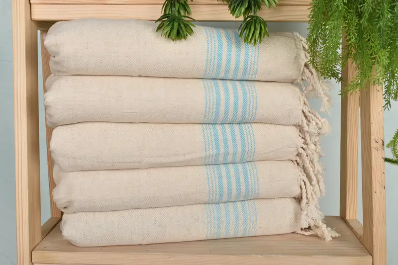 Bathroom Towels, Personalized Gifts, Personalized Turkish Towel, Summer Gift, Bulk Order Towel, Turkish Towel Hand Towel, 36x18 Linen Striped Towel - 1