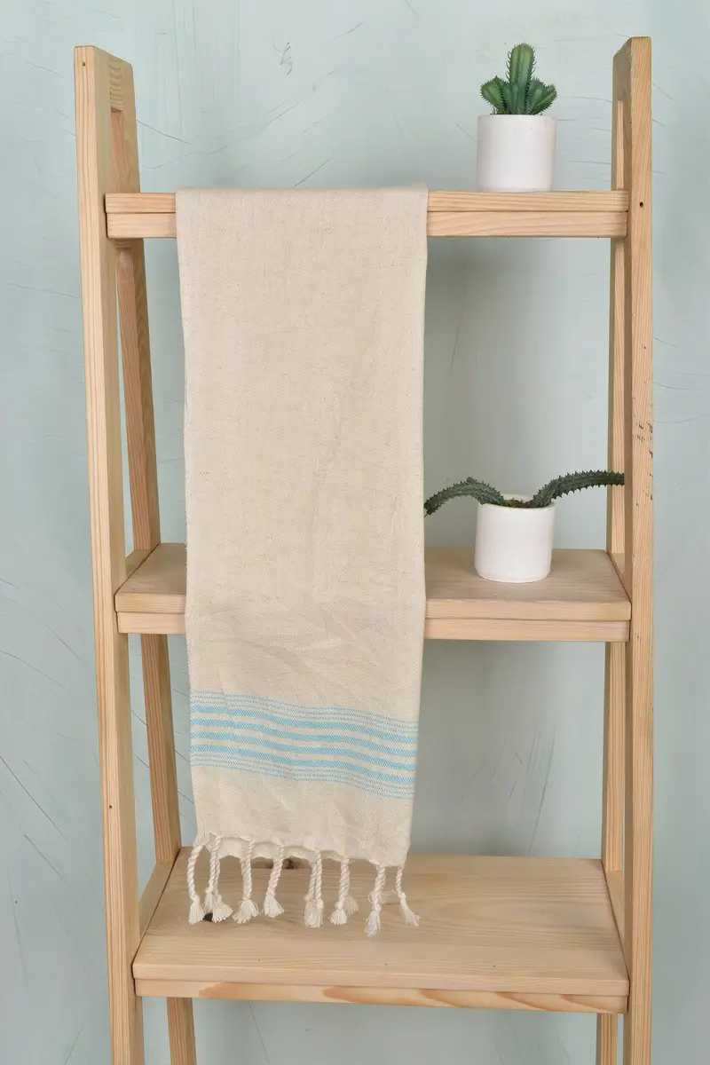 Bathroom Towels, Personalized Gifts, Personalized Turkish Towel, Summer Gift, Bulk Order Towel, Turkish Towel Hand Towel, 36x18 Linen Striped Towel - 8