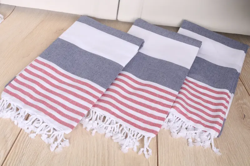 Fringed Turkish peshtemal beach towel USA, Bridal Shower Gift, Gift For Her, Quick-dry towel, Bridal Shower Favor, 70x40 Cotton Striped Towel - 6
