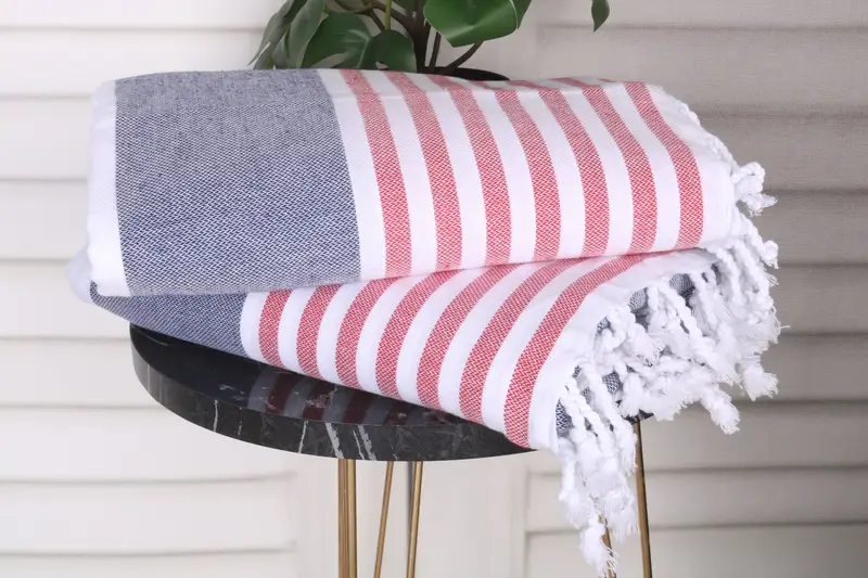 Fringed Turkish peshtemal beach towel USA, Bridal Shower Gift, Gift For Her, Quick-dry towel, Bridal Shower Favor, 70x40 Cotton Striped Towel - 3