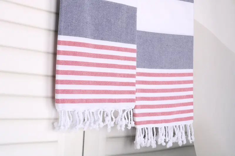 Fringed Turkish peshtemal beach towel USA, Bridal Shower Gift, Gift For Her, Quick-dry towel, Bridal Shower Favor, 70x40 Cotton Striped Towel - 8