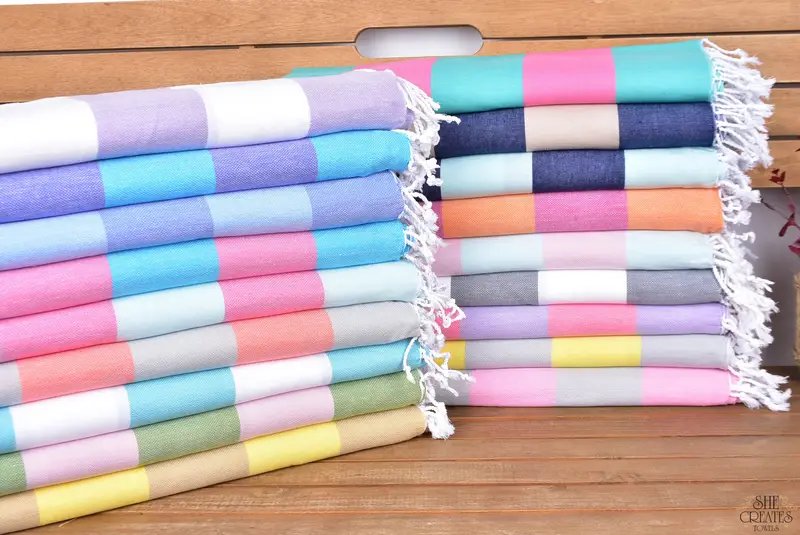 Bridal Gifts, Lightweight towel, Personalized Towel, Bachelorette Towel, Florida Bachelorette Party Favors, 70x40 Cotton Striped Towel, Luxury towel - 1