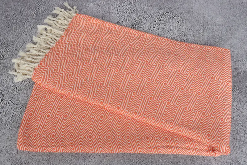 Organic towel, Quick-dry towel, 70x40 Cotton Zigzag Diamond Towel, Christmas Favors, Custom Towel, Monogram Turkish Bath Towel, Holiday Towel - 6