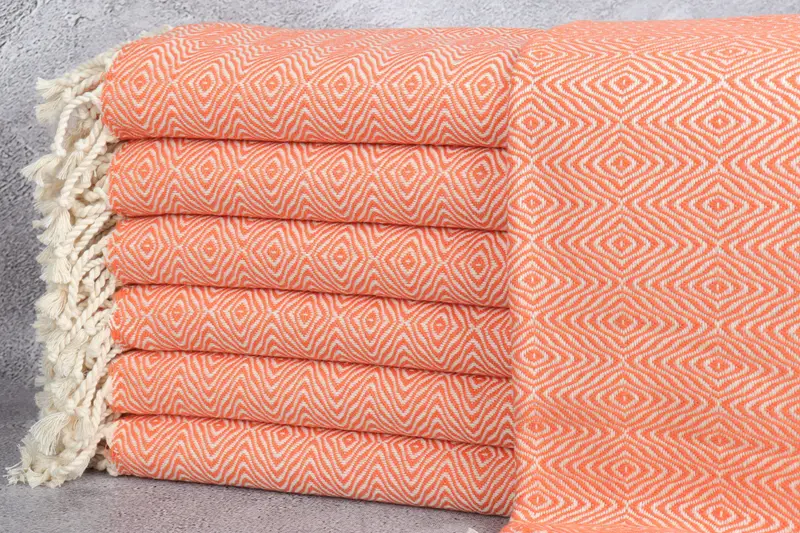 Organic towel, Quick-dry towel, 70x40 Cotton Zigzag Diamond Towel, Christmas Favors, Custom Towel, Monogram Turkish Bath Towel, Holiday Towel - 1