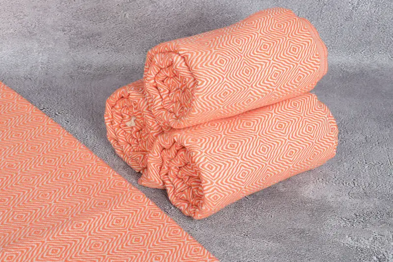 Organic towel, Quick-dry towel, 70x40 Cotton Zigzag Diamond Towel, Christmas Favors, Custom Towel, Monogram Turkish Bath Towel, Holiday Towel - 8
