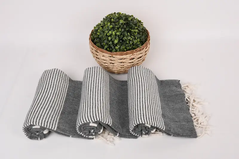 Organic Towel, 70x40 Cotton Striped Towel, Custom Towel, Travel towel, Custom Bath Towel, Bridal Shower Favor, Summer Gift Ideas, Wedding Favors - 8