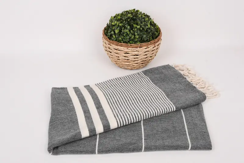Organic Towel, 70x40 Cotton Striped Towel, Custom Towel, Travel towel, Custom Bath Towel, Bridal Shower Favor, Summer Gift Ideas, Wedding Favors - 4