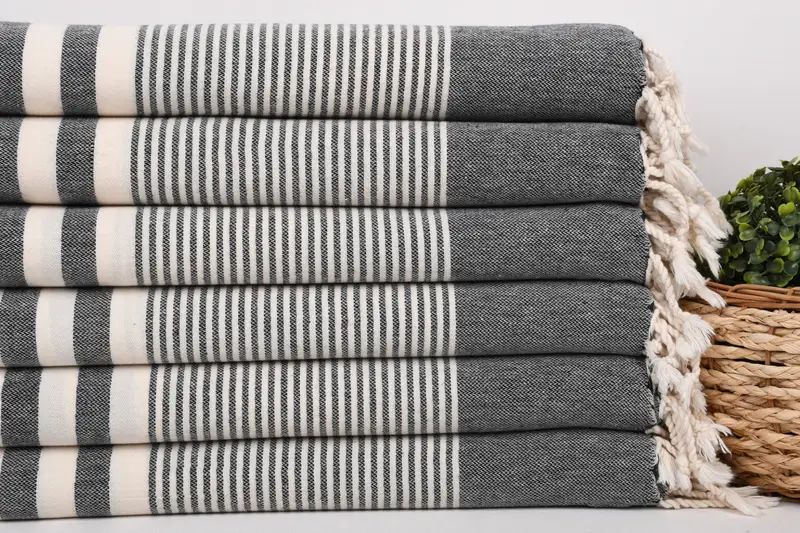 Organic Towel, 70x40 Cotton Striped Towel, Custom Towel, Travel towel, Custom Bath Towel, Bridal Shower Favor, Summer Gift Ideas, Wedding Favors - 2