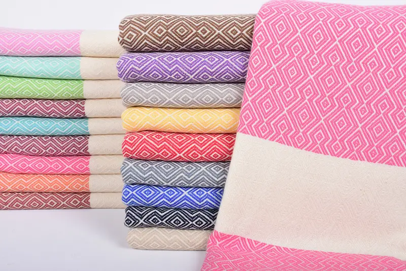 Bridesmaid Gift Towel, 67x38 Inches Light Pink Diamond Organic Cotton