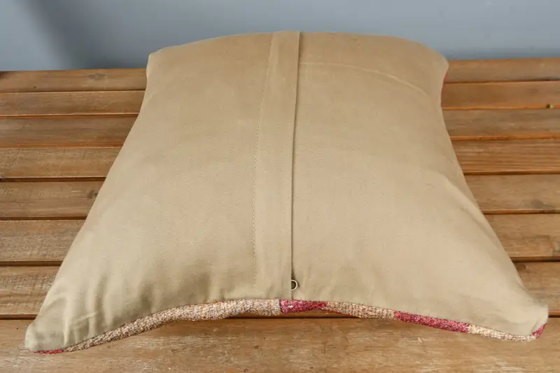 Vintage Pillow Case, Kilim Cushion Sham, Pillow for Sofa, Traditional Pillow Cover, Cushion, Vintage Pillow, 16x16 Brown Pillow Case - 5