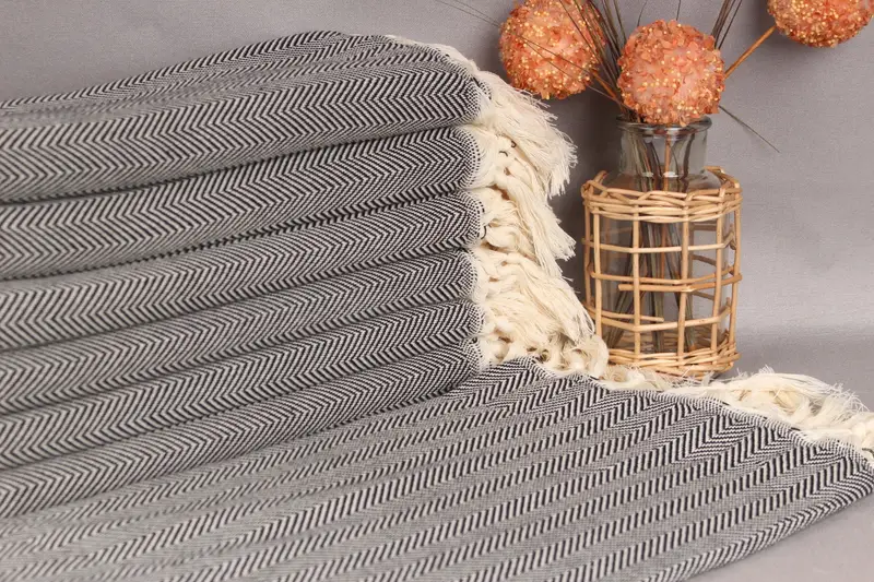 Large Turkish Towel, Handmade Turkish Towel, Bridesmaid Gift, Turkish Towel Beach, Yoga Towel, 70x40 Cotton Herringbone Towel, Pool Towels, Spa Gift - 1