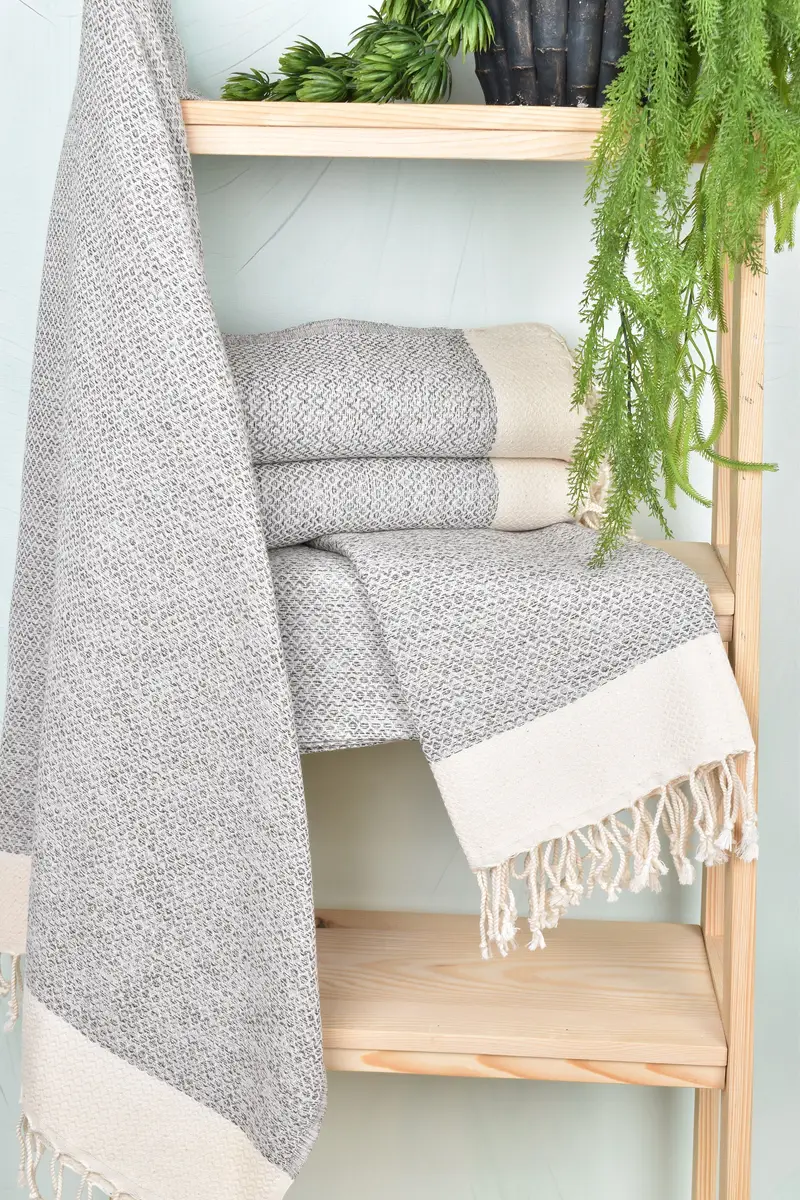 Personalized Wedding Gift For Couple, Bridal Shower Gift, 76x36 Cotton Diamond Towel, Personalized Towel, Fouta towel, Bachelorette Towel - 6
