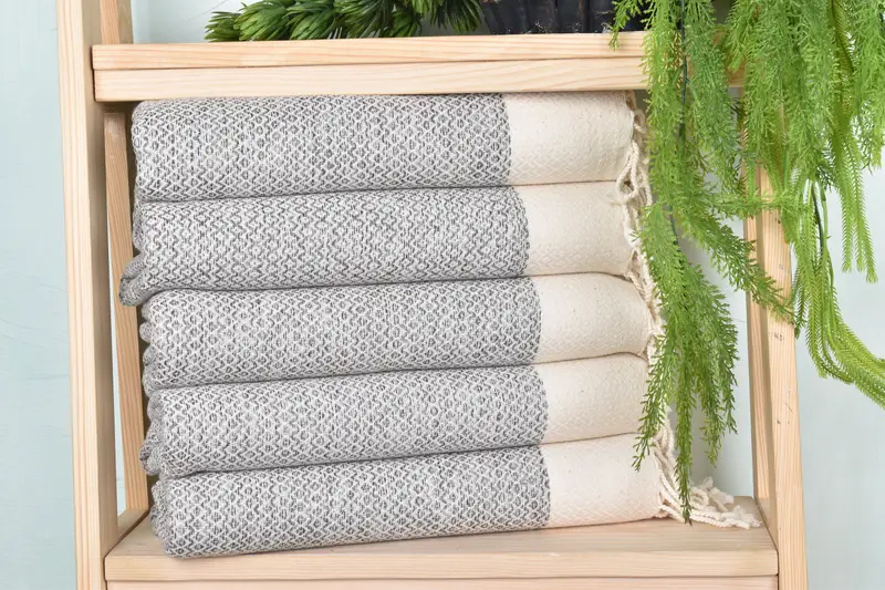 Personalized Wedding Gift For Couple, Bridal Shower Gift, 76x36 Cotton Diamond Towel, Personalized Towel, Fouta towel, Bachelorette Towel - 1
