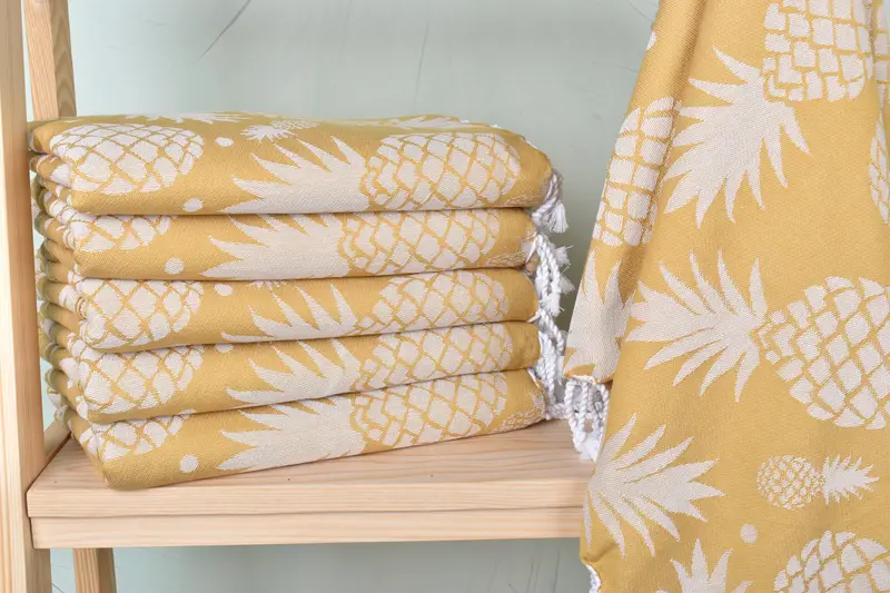 Turkish bath towel, 70x36 Cotton Pineapple Design Towel, Scarf Towel, Wedding Gift, Bachelorette Party Gifts Bridesmaids, Personalized Gift For Her - 2