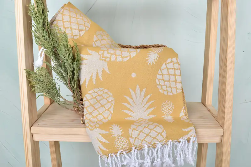 Turkish bath towel, 70x36 Cotton Pineapple Design Towel, Scarf Towel, Wedding Gift, Bachelorette Party Gifts Bridesmaids, Personalized Gift For Her - 5