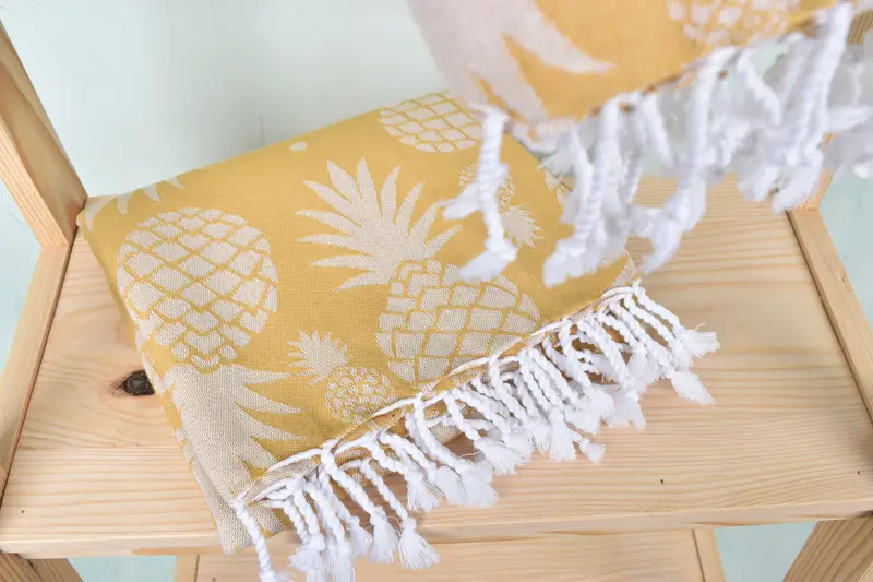 Turkish bath towel, 70x36 Cotton Pineapple Design Towel, Scarf Towel, Wedding Gift, Bachelorette Party Gifts Bridesmaids, Personalized Gift For Her - 6