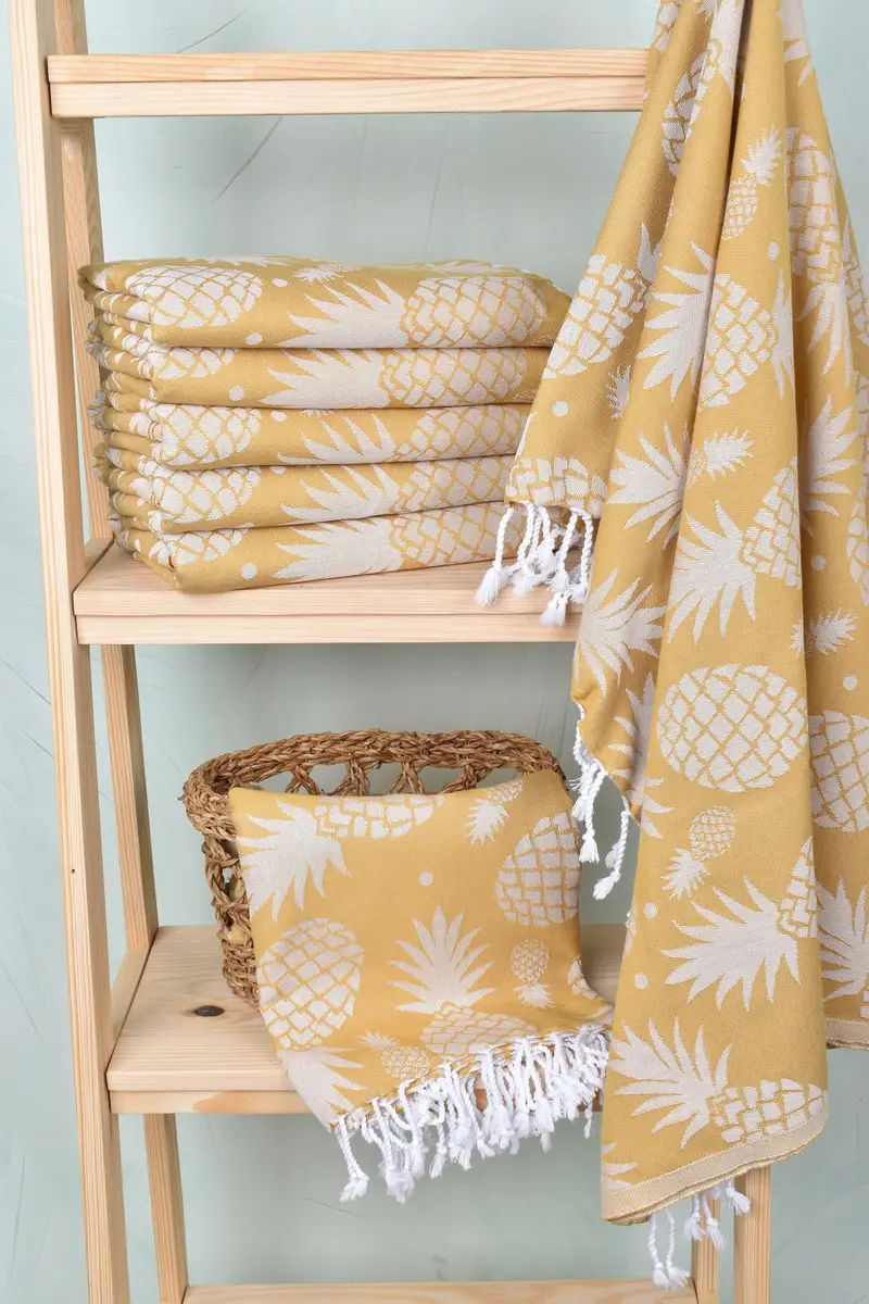 Turkish bath towel, 70x36 Cotton Pineapple Design Towel, Scarf Towel, Wedding Gift, Bachelorette Party Gifts Bridesmaids, Personalized Gift For Her - 4