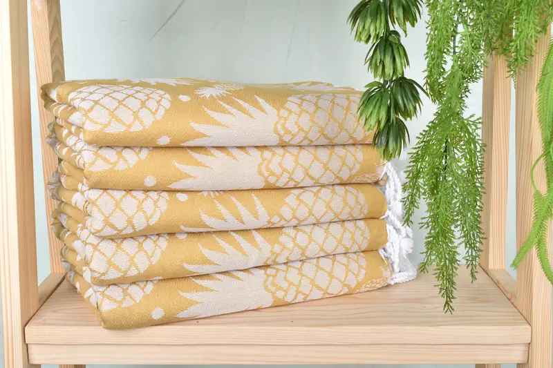 Turkish bath towel, 70x36 Cotton Pineapple Design Towel, Scarf Towel, Wedding Gift, Bachelorette Party Gifts Bridesmaids, Personalized Gift For Her - 3
