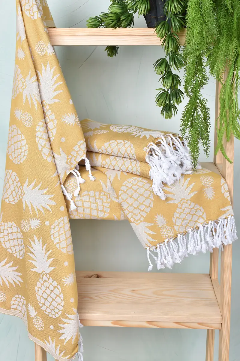 Turkish bath towel, 70x36 Cotton Pineapple Design Towel, Scarf Towel, Wedding Gift, Bachelorette Party Gifts Bridesmaids, Personalized Gift For Her - 7