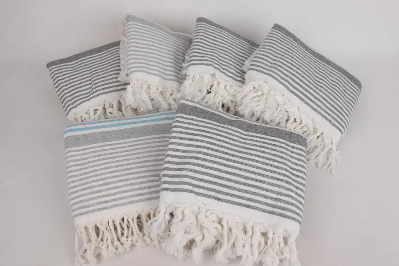 Personalized Turkish Towel, Spa Towel, Embroidered Towel, Peshtemal Towel, Birthday Gift, Bachelor Party Favors, 68x40 Cotton Striped Terry Towel - 4