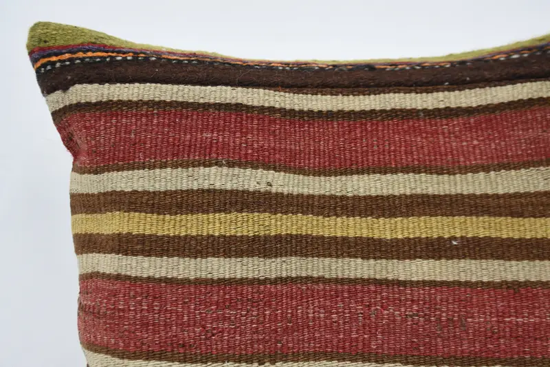 Sustainable Pillow Case, Antique Pillows, Vintage Kilim Pillow, Couch Cushion Cover, Pillow Case, Turkish Kilim Pillow, 18x18 Red Cushion Case - 2