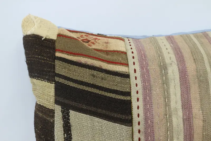 Handmade Pillow, Pillow for Sofa, Turkish Kilim Pillow, Retro Cushion Case, Ethnical Kilim Rug Pillow, 28x28 Beige Pillow Sham, Cushion - 2