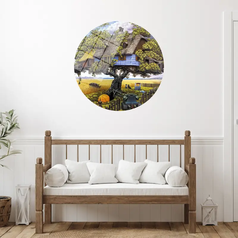 超現実的な抽象風景キャンバス: ユニークな子供の頃の夢のアート