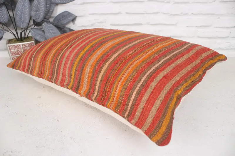 Anatolian Pillow, Boho Pillow Sham Cover, Custom Cushion Case, 16x24 Red Pillow Cover, Car Cushion, Gift Pillow, Cushion Cover, Turkish Pillow - 6