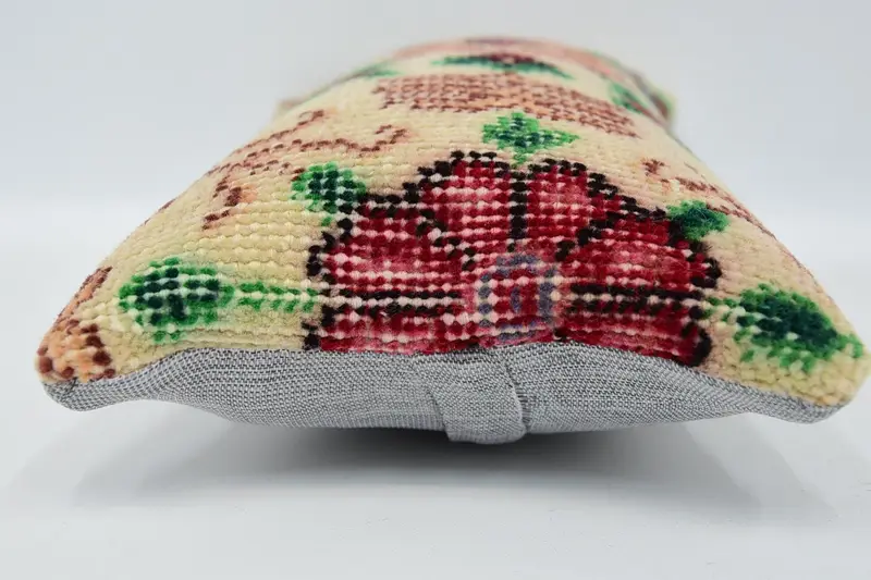 Vintage Kilim Pillow, Boho Pillow Sham Cover, Pillow Case, Gift Pillow, Personalized Gift Pillow Pillow Case, 8x16 Beige Pillow Case - 5