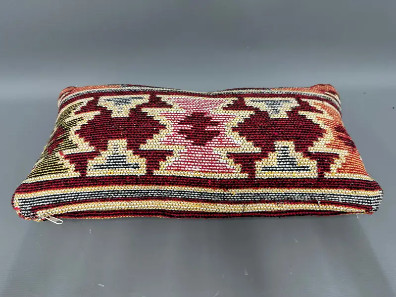 Pastel Pillow Sham, 10x20 Red Pillow Sham, Pillow Cover, Ethnical Kilim Rug Pillow, Luxury Cushion Case, Pillow for Couch, Kilim Pillow Cover - 7