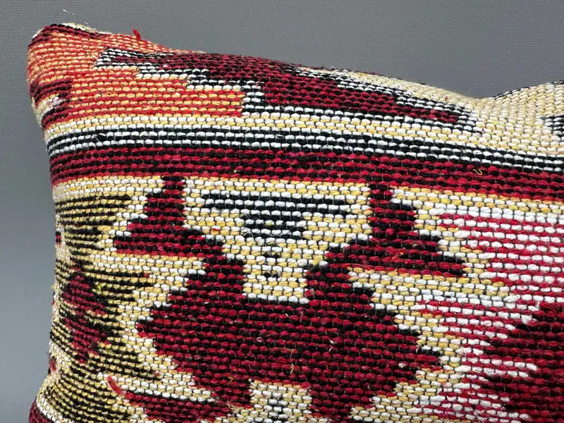 Pastel Pillow Sham, 10x20 Red Pillow Sham, Pillow Cover, Ethnical Kilim Rug Pillow, Luxury Cushion Case, Pillow for Couch, Kilim Pillow Cover - 5