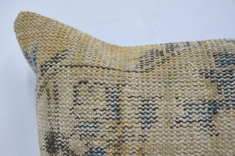 Bench Pillow Sham, Sofa Pillow, Vintage Pillow, 28x28 Beige Pillow Cover, Cushion, Turkish Pillow, Ethnical Kilim Rug Pillow - 2