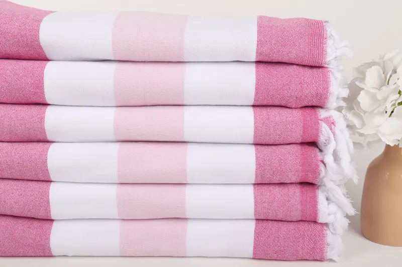 64x36 Cotton Striped Terry Towel, Bridal Shower Gift, Unique Turkish towel with custom embroidery USA, Wedding Gifts Towel, Beach towel, Peshtemal - 3