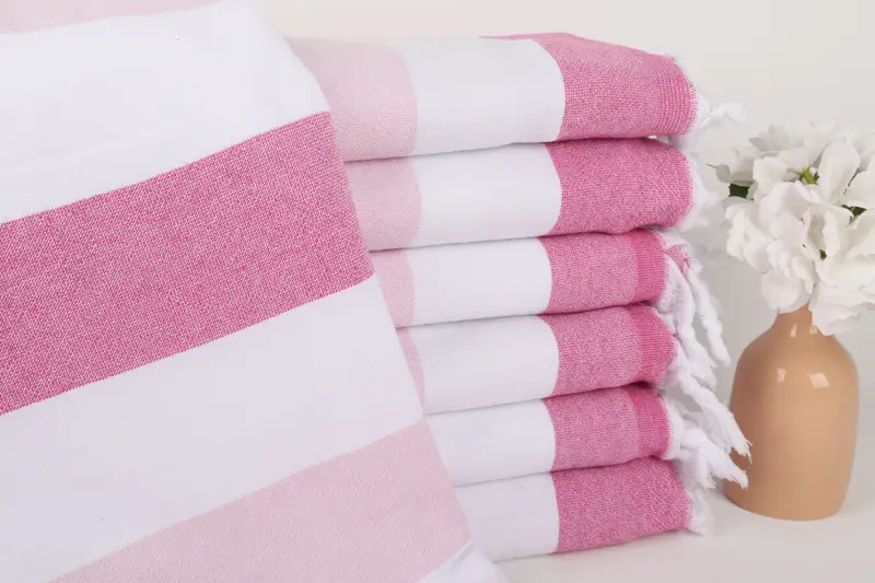 64x36 Cotton Striped Terry Towel, Bridal Shower Gift, Unique Turkish towel with custom embroidery USA, Wedding Gifts Towel, Beach towel, Peshtemal - 1