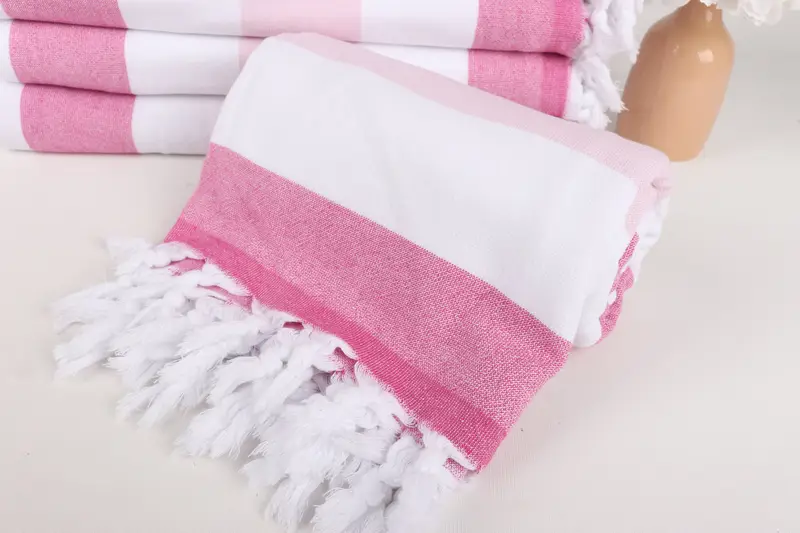 64x36 Cotton Striped Terry Towel, Bridal Shower Gift, Unique Turkish towel with custom embroidery USA, Wedding Gifts Towel, Beach towel, Peshtemal - 4