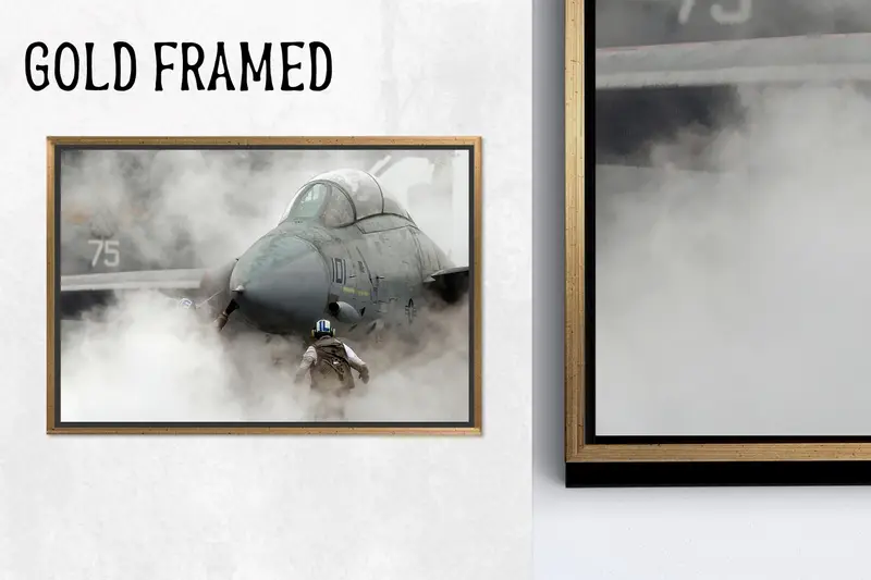 エレガントな戦闘機キャンバス: 男の洞窟のための戦闘機アート