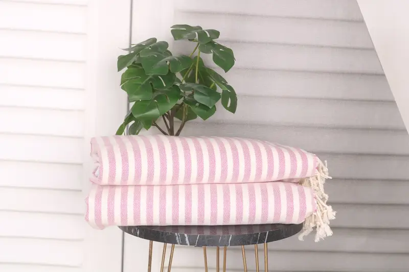 Best Friend Gift, 40x24 Cotton Striped Towel, Handmade Gift, Bridesmaid Gifts, Travel Towel, Bridesmaid Gift, Monogram Hand Towel, Wedding Gift - 3