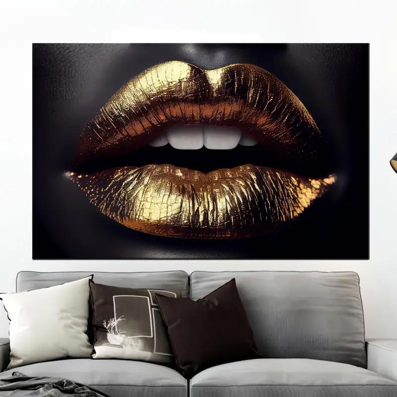 ゴールデン ウーマン キャンバス: ビューティー センターと男の洞窟のためのセクシーなアート